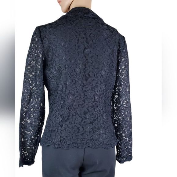 Talbots Black Lace Blouse - Picture 2 of 7